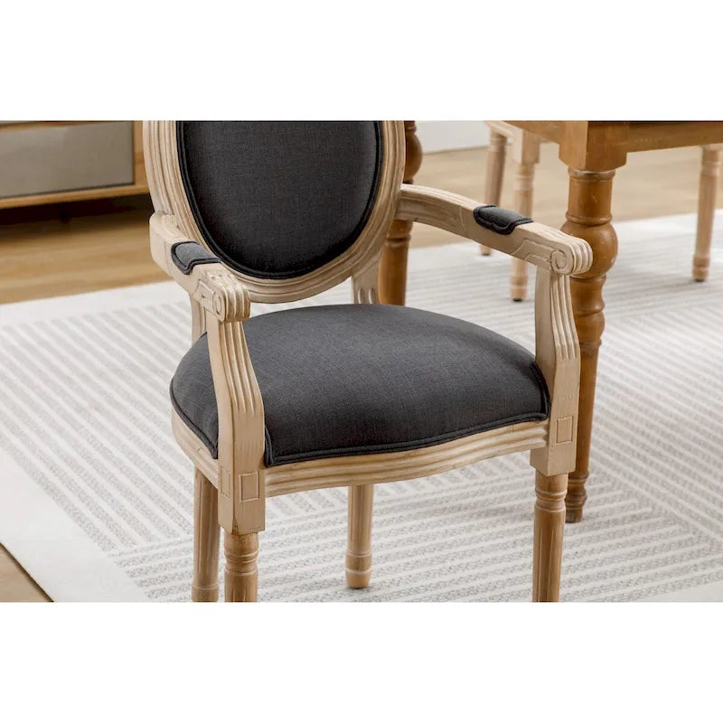 Ensemble de 2 fauteuils de salle à manger en tissu rembourré
