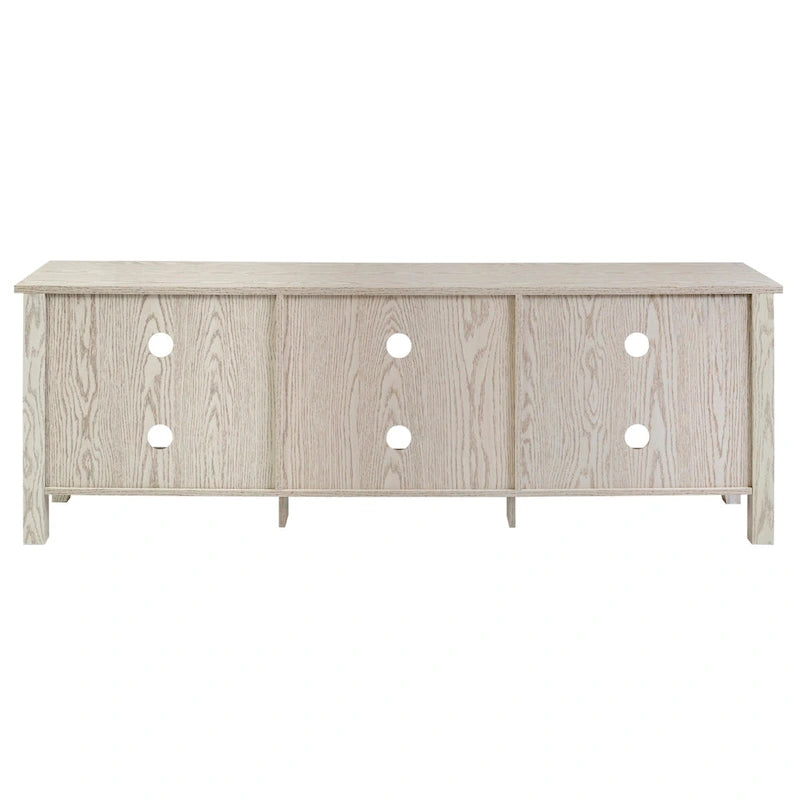 Meuble TV en bois de 70 pouces avec rangement ouvert et étagères réglables