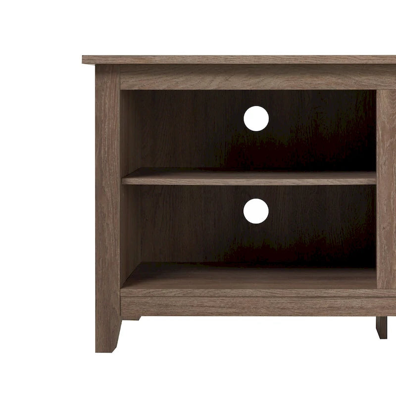 Meuble TV en bois de 70 pouces avec rangement ouvert et étagères réglables