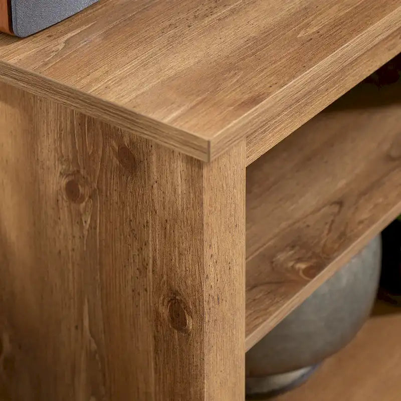 Meuble TV en bois de 70 pouces avec rangement ouvert et étagères réglables