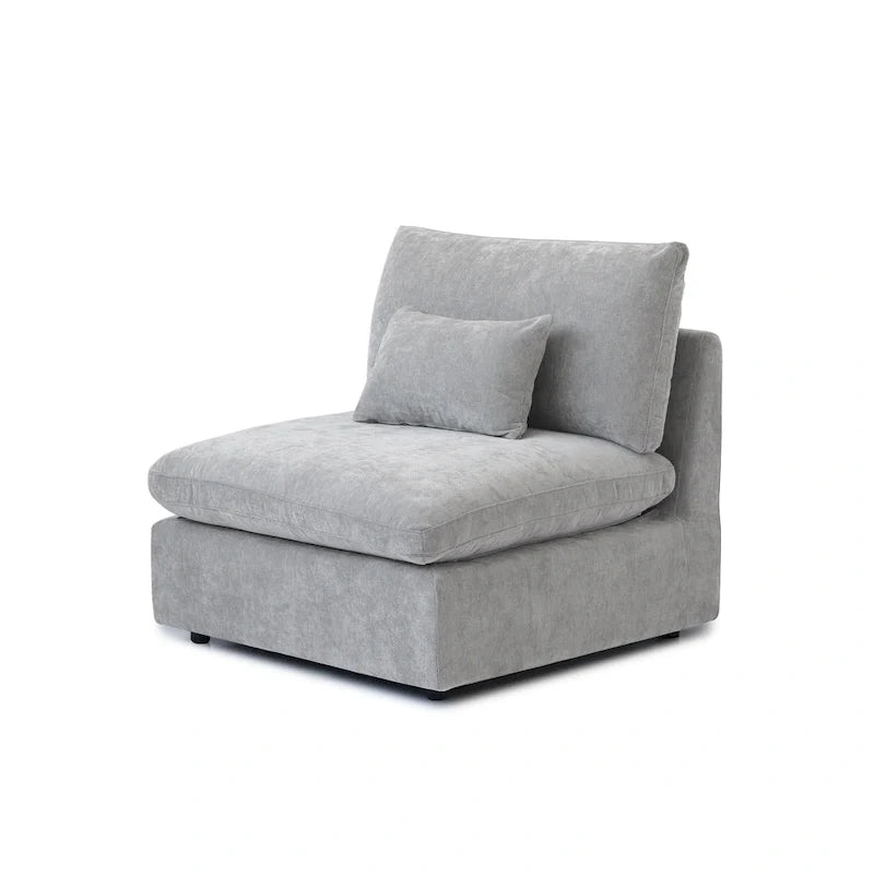 Canapé d'angle en lin de grande taille pour salon