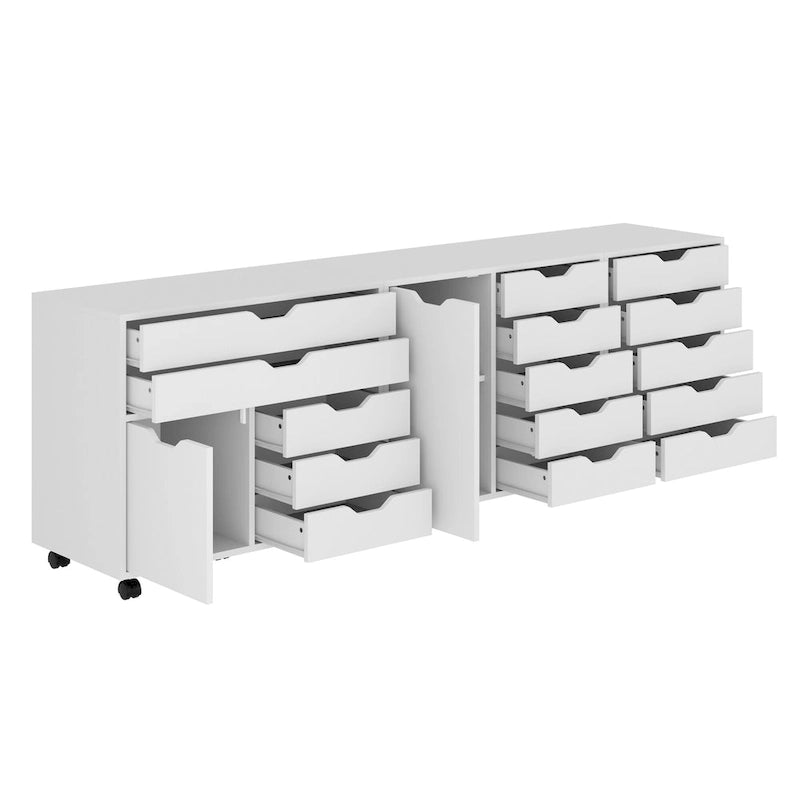 Ensemble de 3 armoires de rangement Halifax, blanc