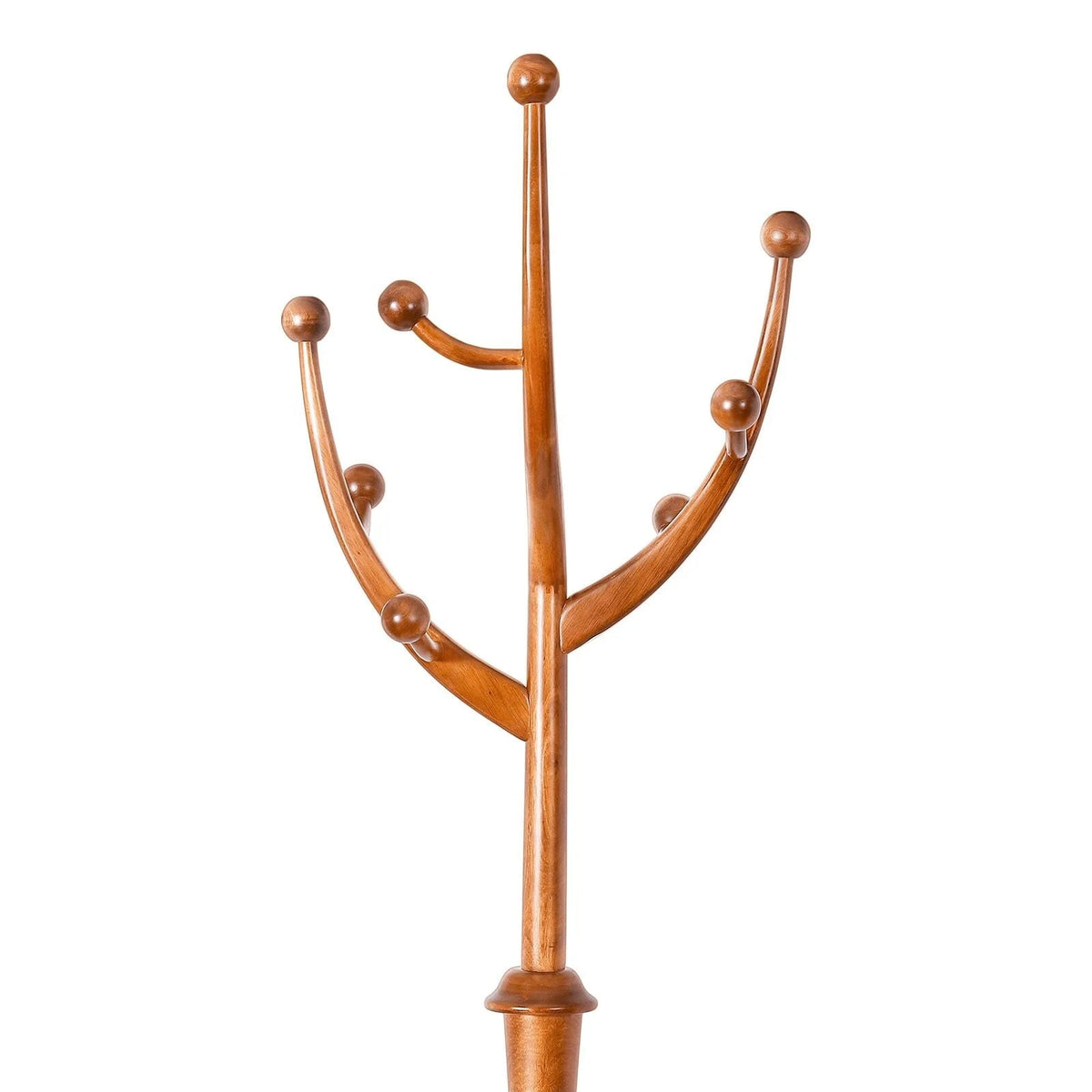 Porte-manteau sur pied en bois d'hévéa forme branche d'arbre avec 8 crochets - 24,5 L x 70,87 H
