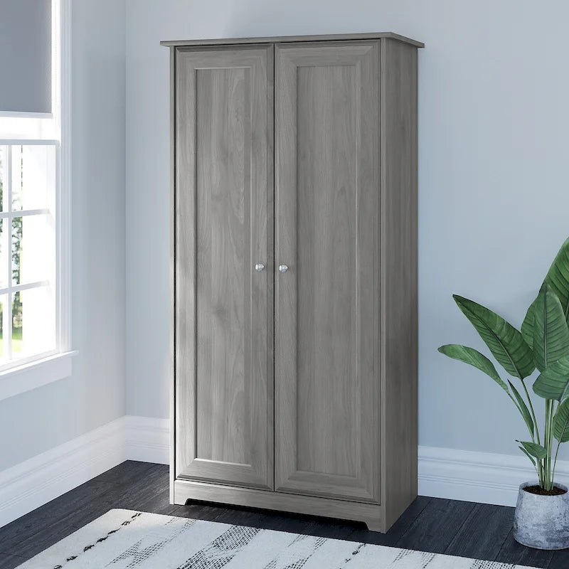 Meuble de rangement haut Cabot Espresso Oak avec portes – 31,38 long. x 16,30 larg. x 61,14 haut.
