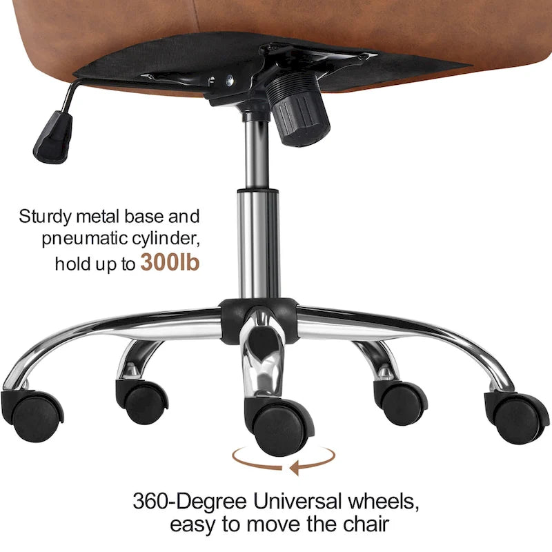 Fauteuil de bureau pivotant en velours avec accoudoirs, réglable en hauteur, rose