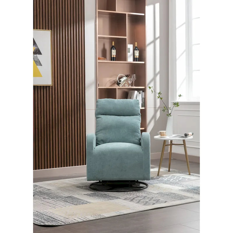 Fauteuil inclinable pivotant à 360 degrés avec coussin lombaire, dossier haut et revêtement beige