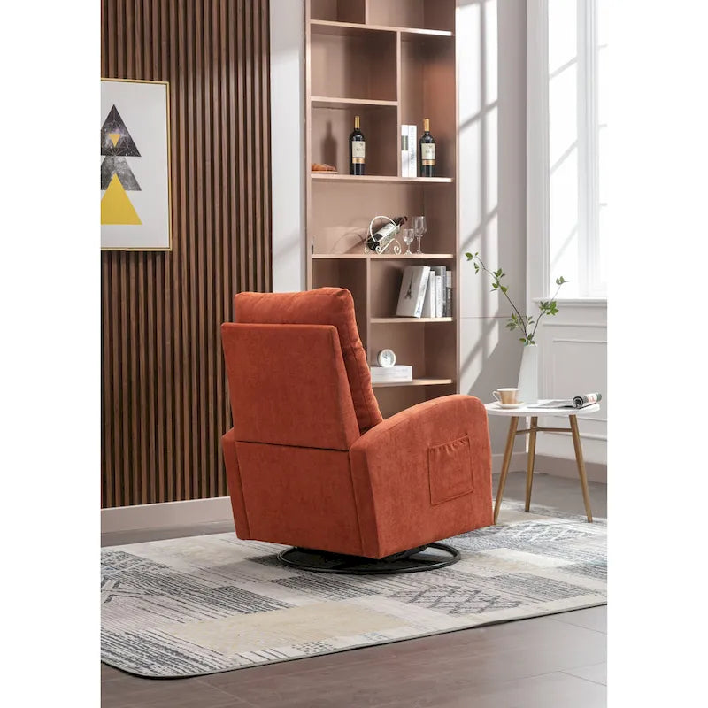 Fauteuil inclinable pivotant à 360 degrés avec coussin lombaire, dossier haut et revêtement beige