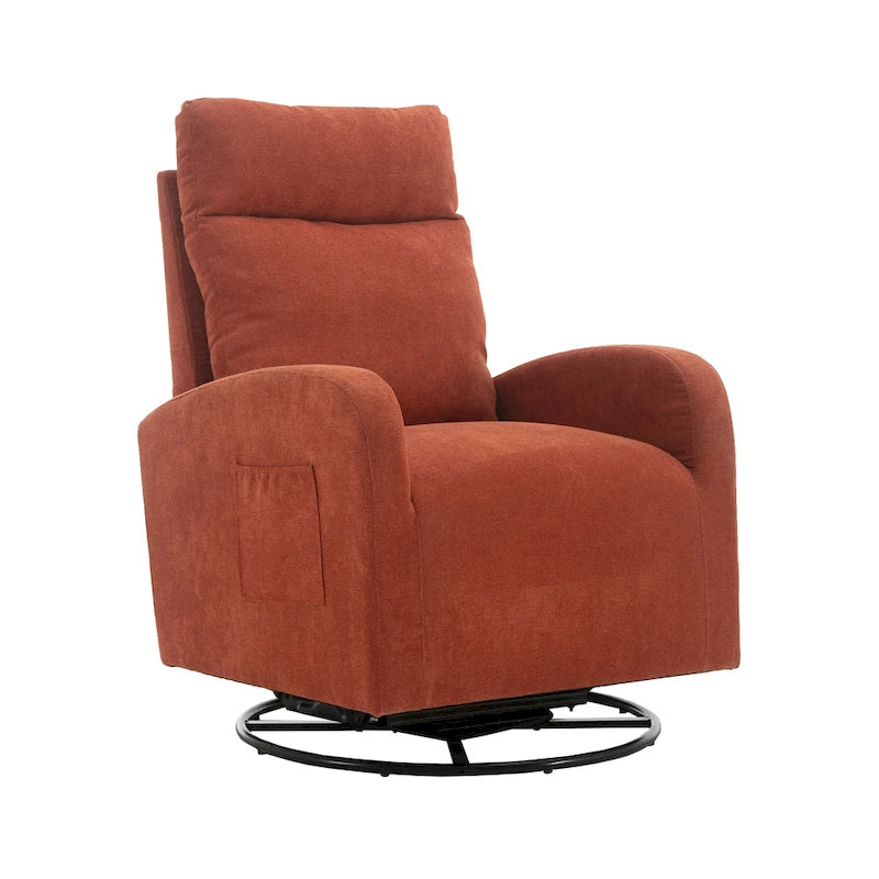 Fauteuil inclinable pivotant à 360 degrés avec coussin lombaire, dossier haut et revêtement beige