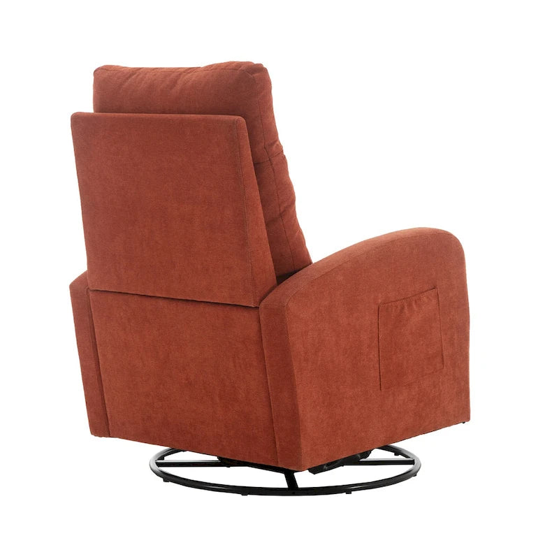Fauteuil inclinable pivotant à 360 degrés avec coussin lombaire, dossier haut et revêtement beige