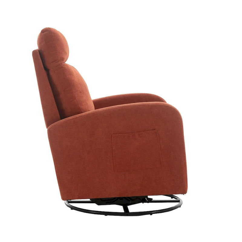 Fauteuil inclinable pivotant à 360 degrés avec coussin lombaire, dossier haut et revêtement beige