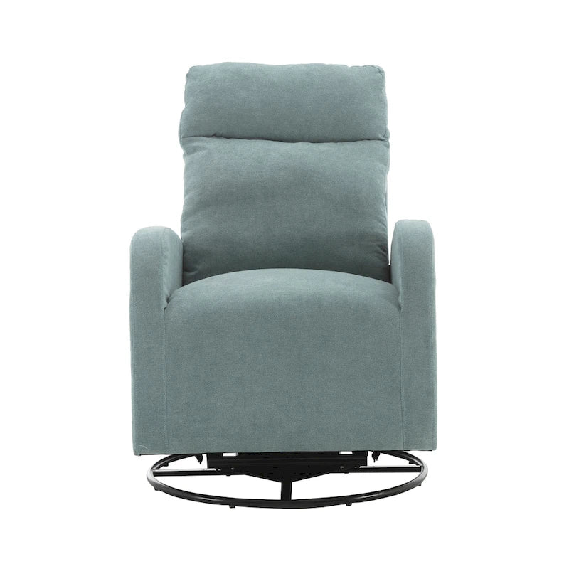 Fauteuil inclinable pivotant à 360 degrés avec coussin lombaire, dossier haut et revêtement beige