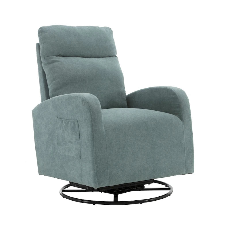Fauteuil inclinable pivotant à 360 degrés avec coussin lombaire, dossier haut et revêtement beige