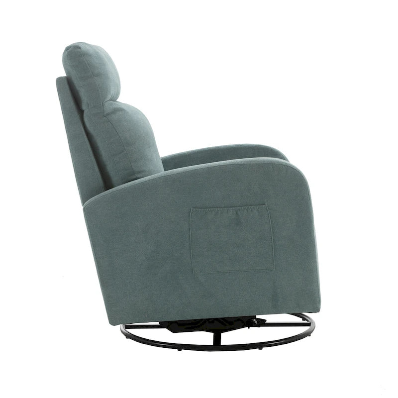 Fauteuil inclinable pivotant à 360 degrés avec coussin lombaire, dossier haut et revêtement beige