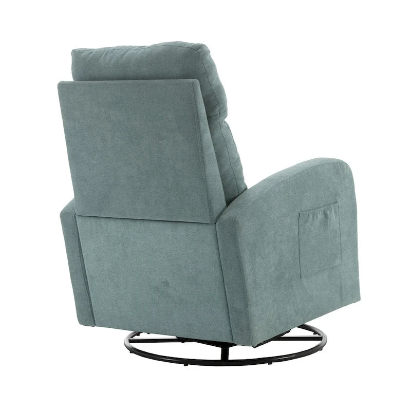 Fauteuil inclinable pivotant à 360 degrés avec coussin lombaire, dossier haut et revêtement beige