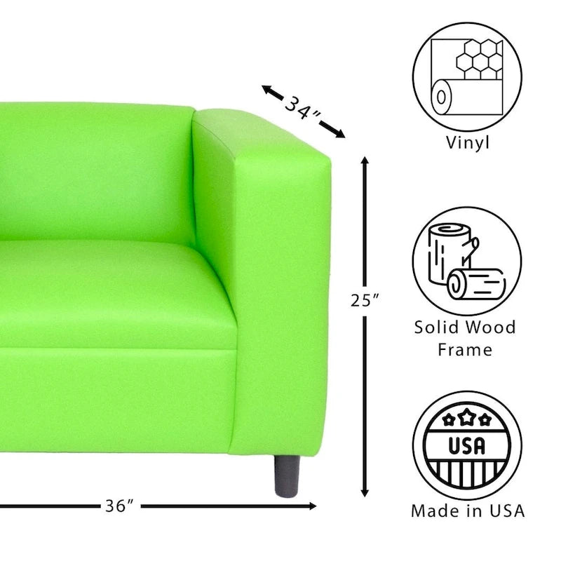 Fauteuil d'appoint rembourré en similicuir de style Mid-Century Modern avec cadre en bois massif