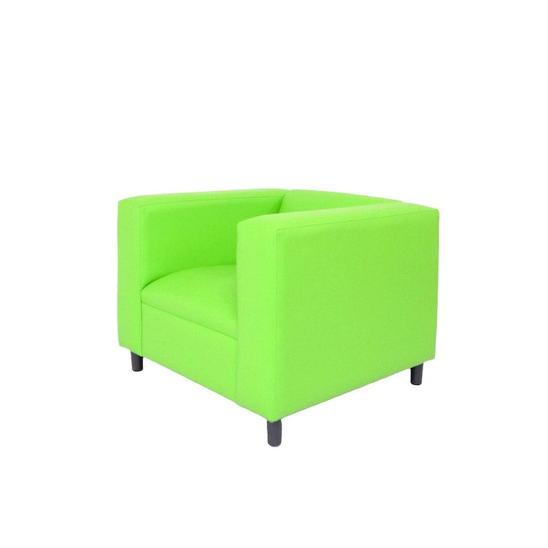Fauteuil d'appoint rembourré en similicuir de style Mid-Century Modern avec cadre en bois massif