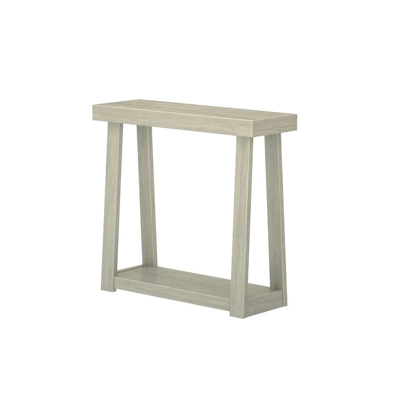 Console en pin massif avec étagère de rangement inférieure