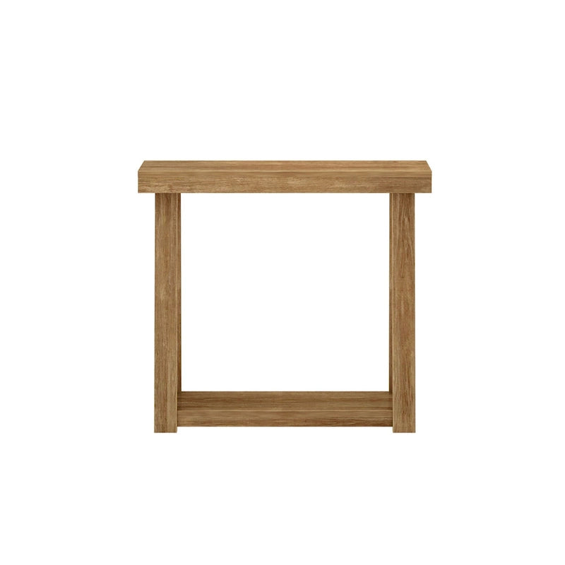 Console en pin massif avec étagère de rangement inférieure