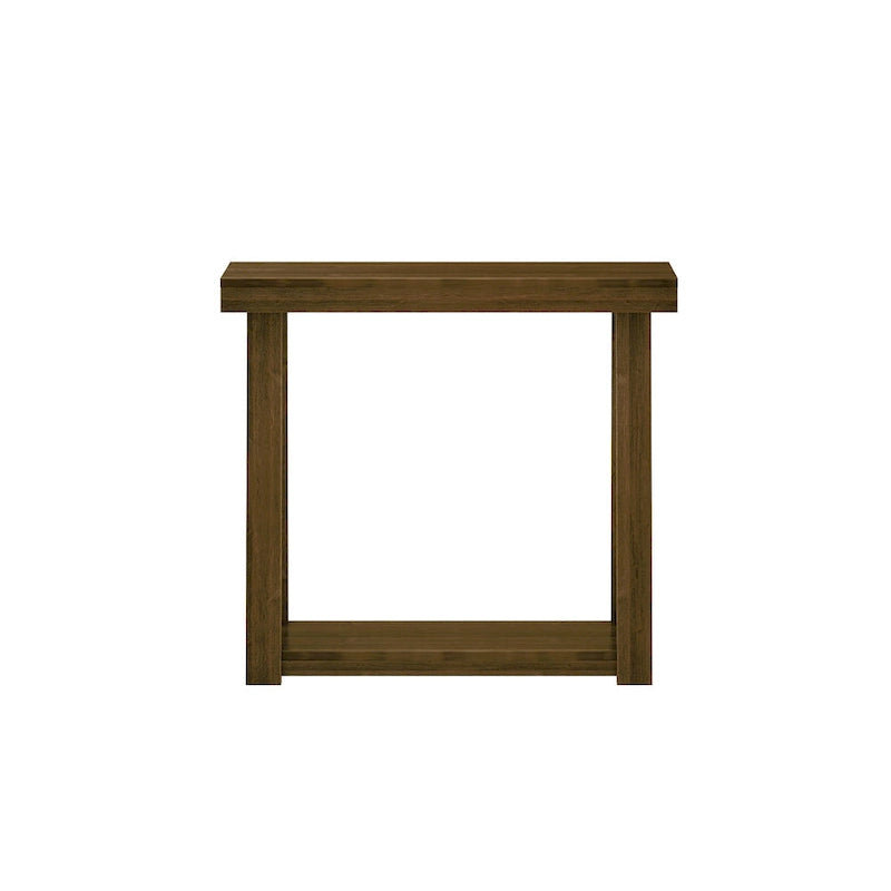Console en pin massif avec étagère de rangement inférieure