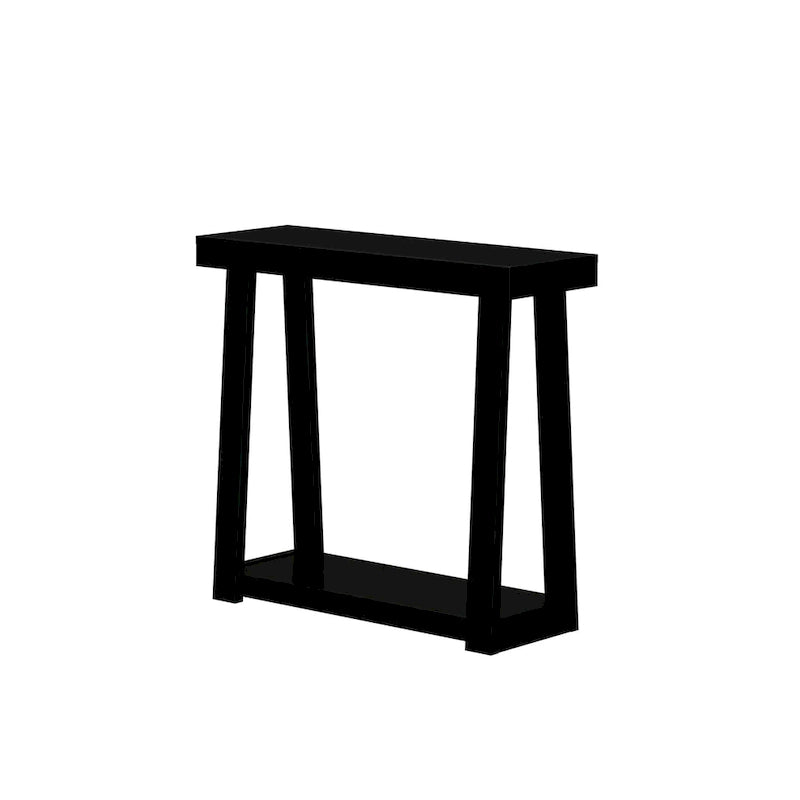 Console en pin massif avec étagère de rangement inférieure