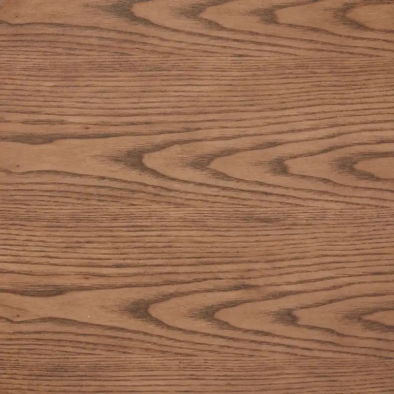 Table d'appoint ronde en bois massif avec piétement en croix, finition chêne naturel