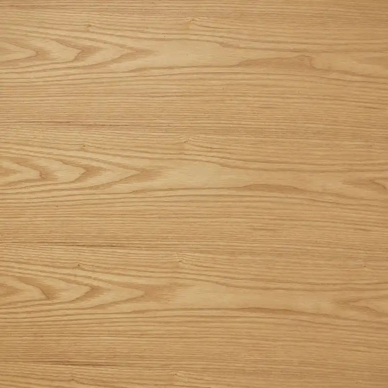Table d'appoint ronde en bois massif avec piétement en croix, finition chêne naturel