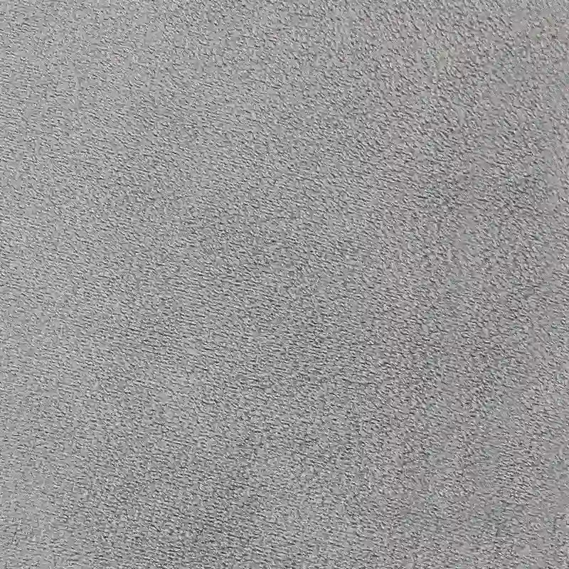 Petit pouf rembourré carré avec pieds noirs en tissu gris