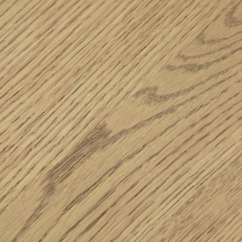 Table basse finition bois avec deux tiroirs et base en métal noir