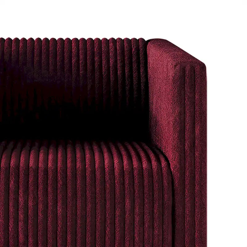 Canapé en velours côtelé avec pieds en métal, bleu clair, noir, gris, rouge