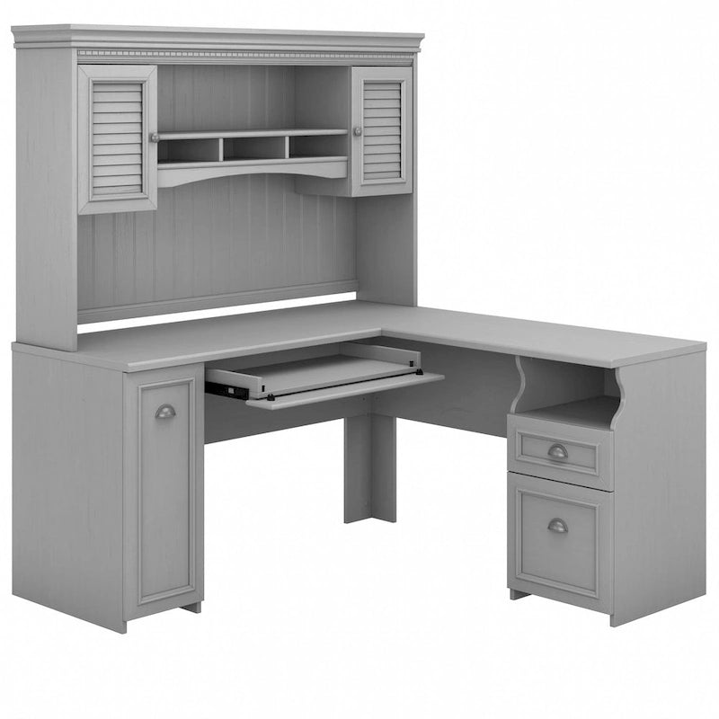 Bureau d'angle avec huche style campagnard merisier antique