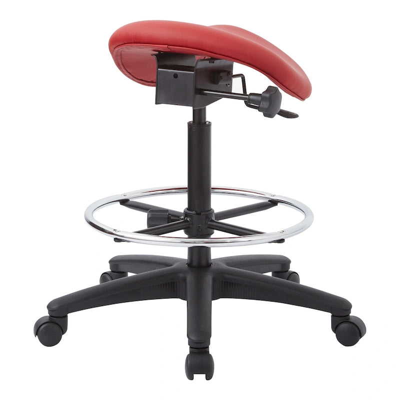 Tabouret ergonomique sans dossier avec hauteur réglable et roulettes