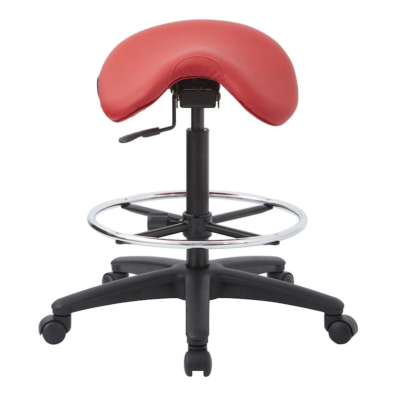 Tabouret ergonomique sans dossier avec hauteur réglable et roulettes