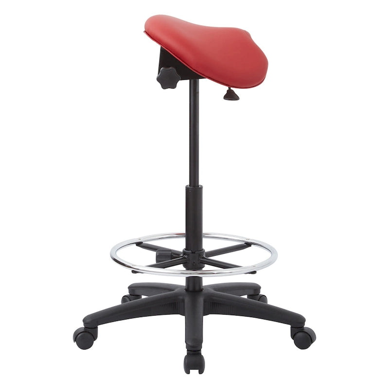 Tabouret ergonomique sans dossier avec hauteur réglable et roulettes