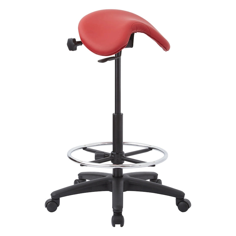 Tabouret ergonomique sans dossier avec hauteur réglable et roulettes