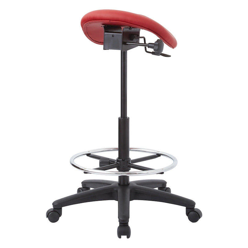 Tabouret ergonomique sans dossier avec hauteur réglable et roulettes