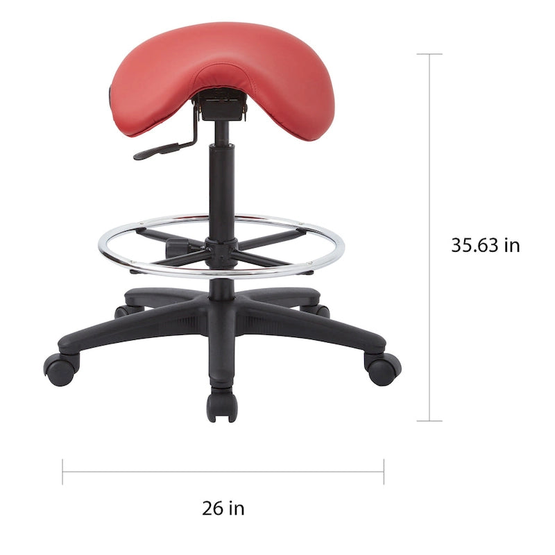 Tabouret ergonomique sans dossier avec hauteur réglable et roulettes