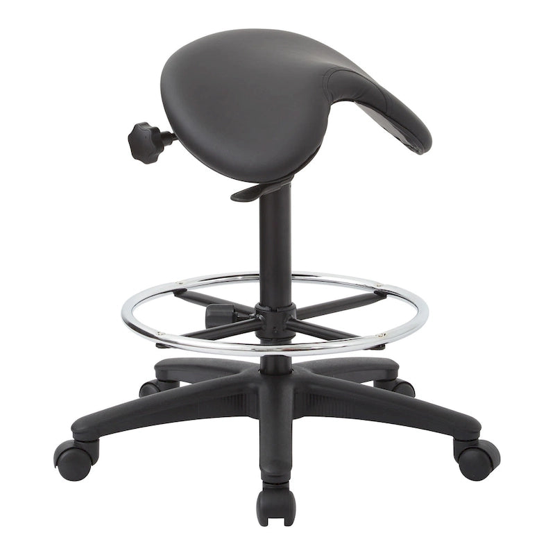 Tabouret ergonomique sans dossier avec hauteur réglable et roulettes