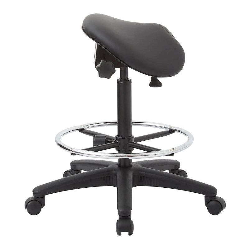 Tabouret ergonomique sans dossier avec hauteur réglable et roulettes