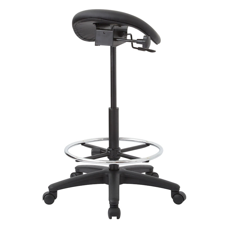 Tabouret ergonomique sans dossier avec hauteur réglable et roulettes