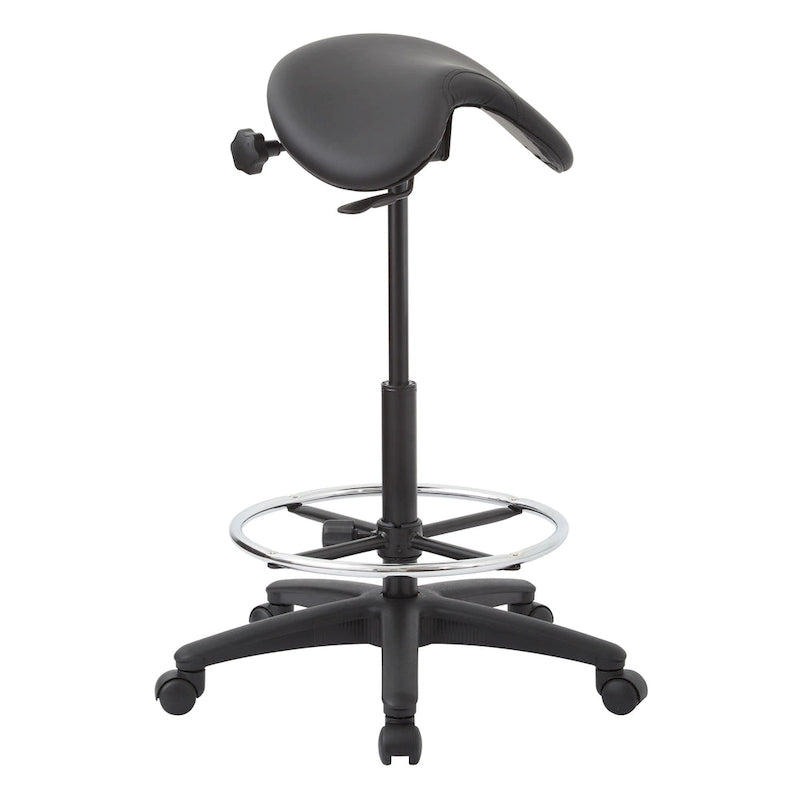 Tabouret ergonomique sans dossier avec hauteur réglable et roulettes