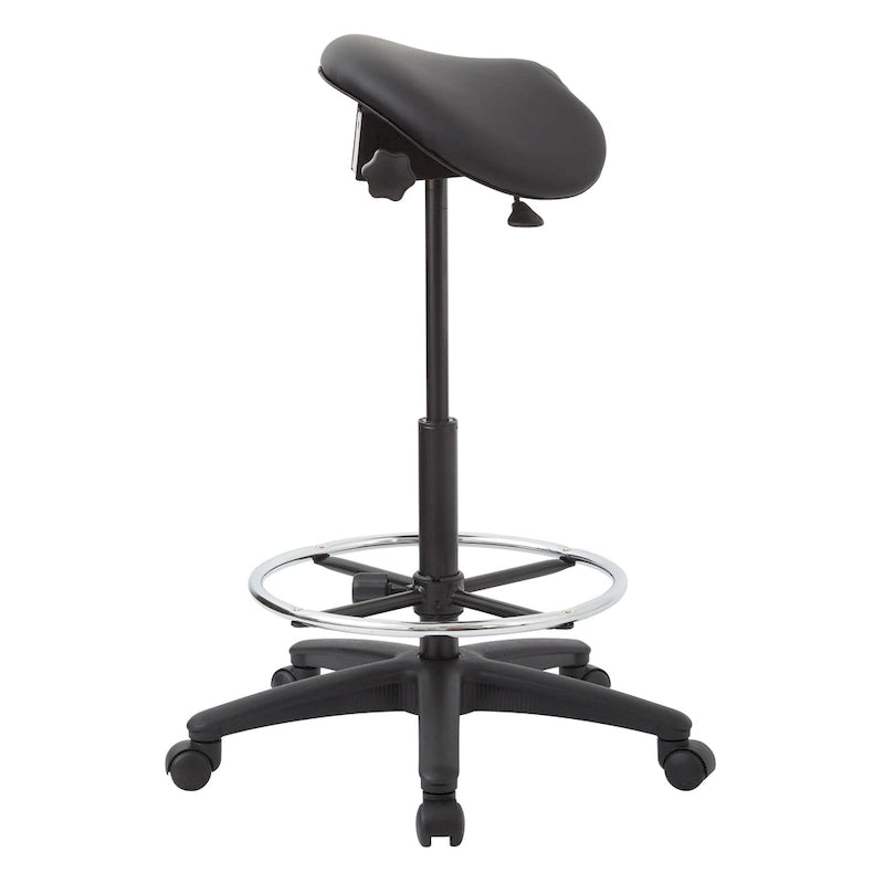 Tabouret ergonomique sans dossier avec hauteur réglable et roulettes