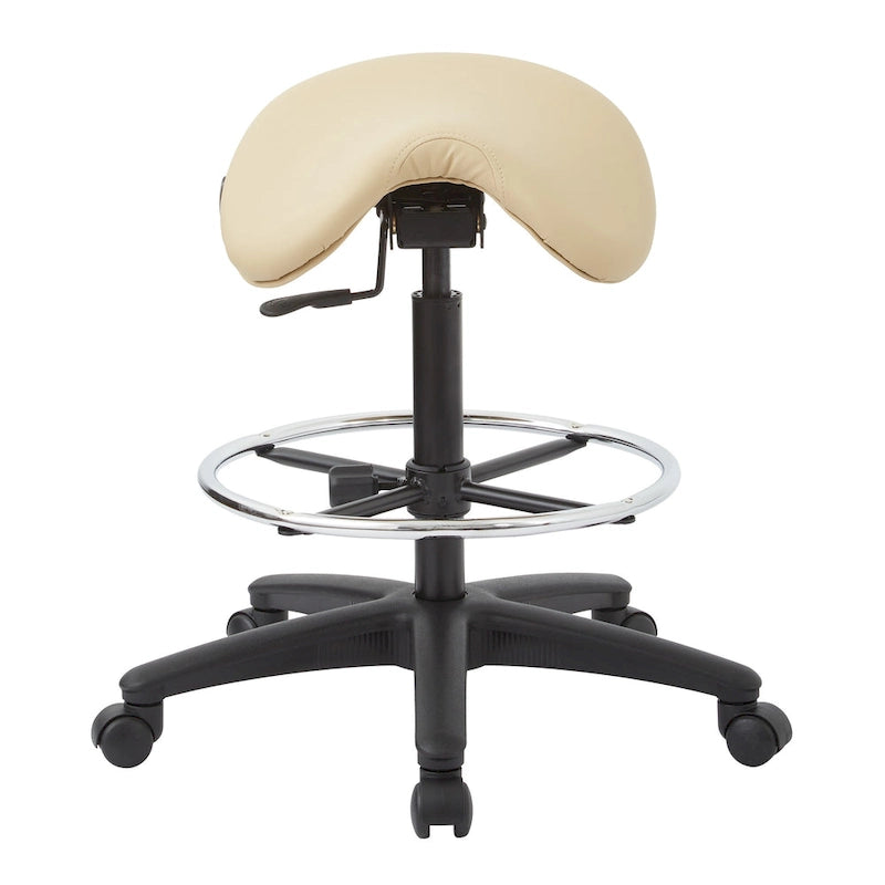 Tabouret ergonomique sans dossier avec hauteur réglable et roulettes