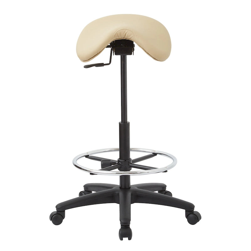Tabouret ergonomique sans dossier avec hauteur réglable et roulettes
