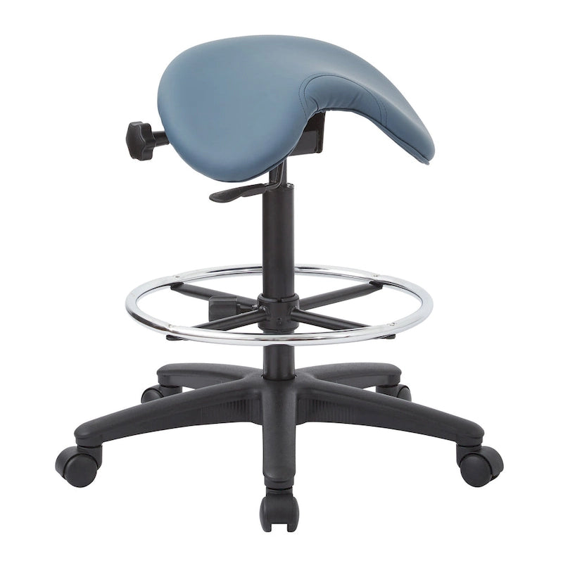 Tabouret ergonomique sans dossier avec hauteur réglable et roulettes