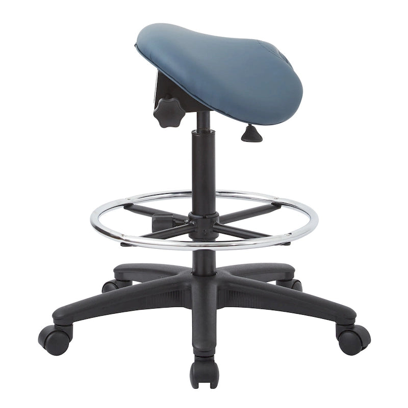 Tabouret ergonomique sans dossier avec hauteur réglable et roulettes