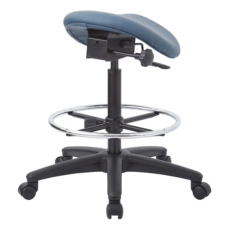Tabouret ergonomique sans dossier avec hauteur réglable et roulettes