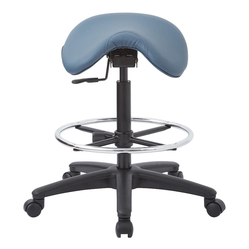 Tabouret ergonomique sans dossier avec hauteur réglable et roulettes