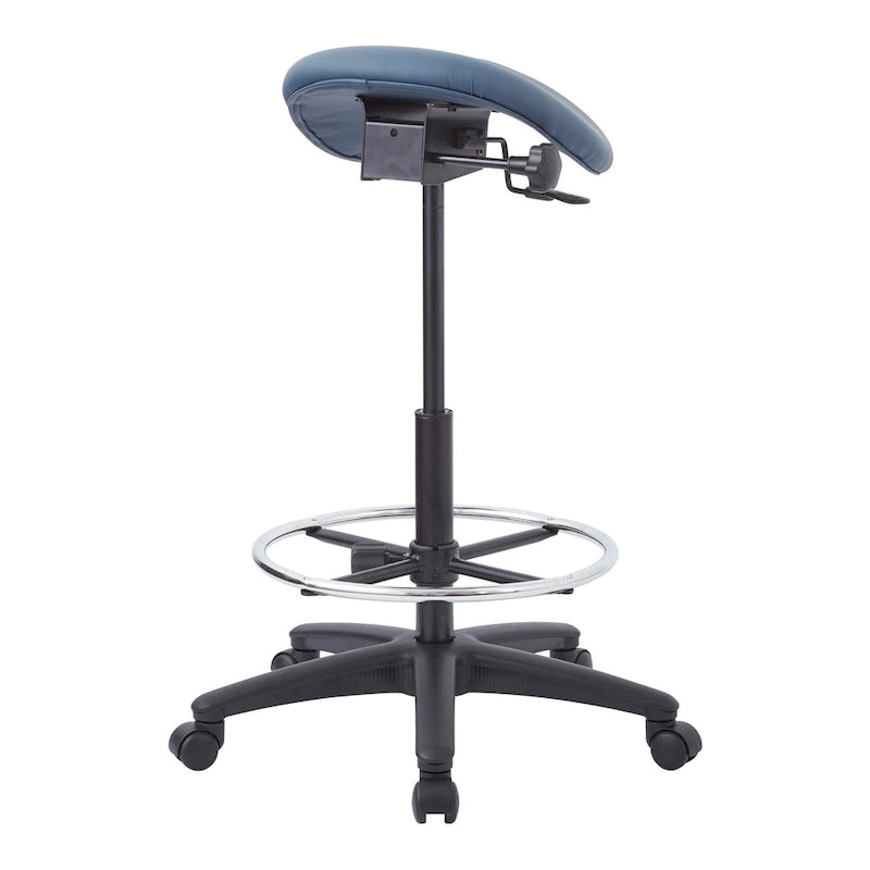 Tabouret ergonomique sans dossier avec hauteur réglable et roulettes