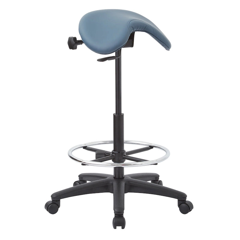 Tabouret ergonomique sans dossier avec hauteur réglable et roulettes