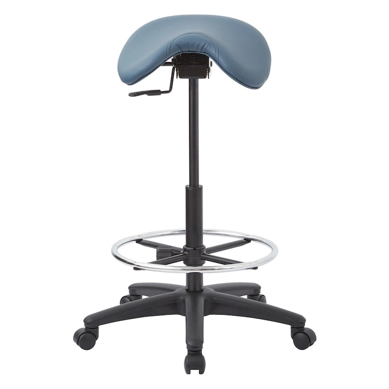 Tabouret ergonomique sans dossier avec hauteur réglable et roulettes